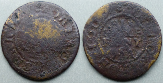 Honiton, Orlando Searle 1667 halfpenny